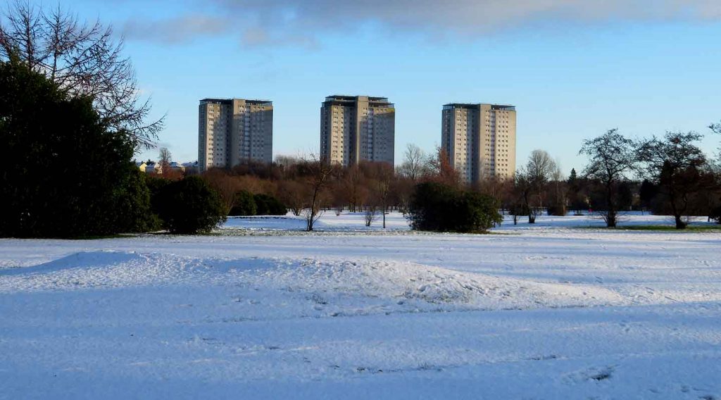 Snow on Knightswood Golf Course