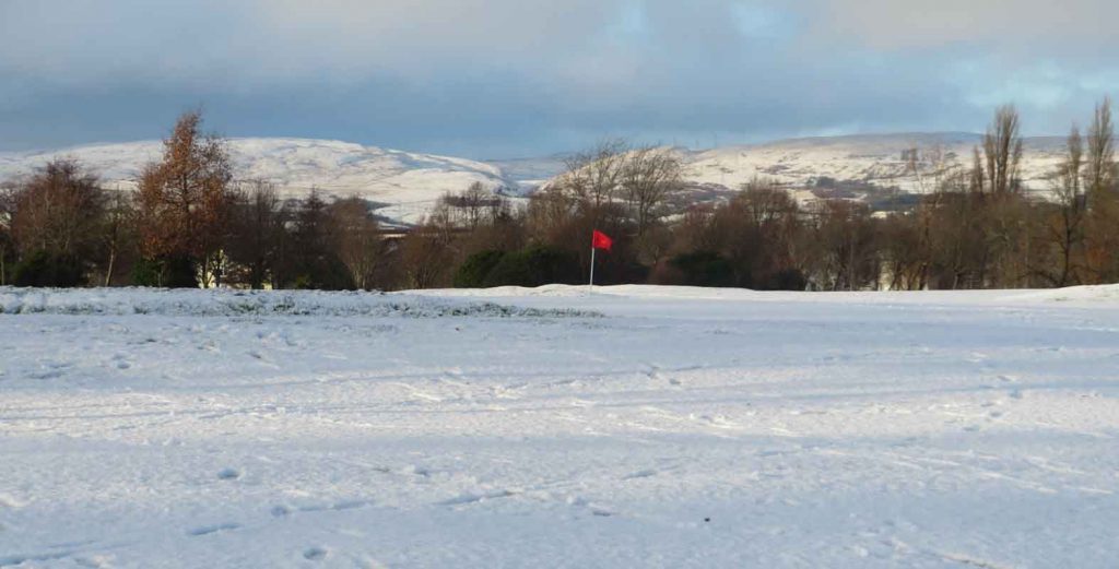 The Flag. Golf Course Cross Country Skiing