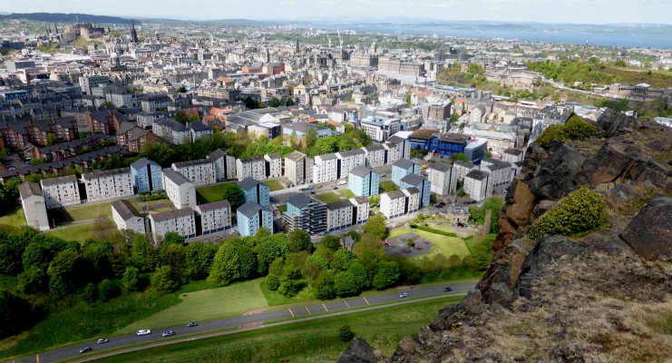 View From Salisbury Crags in Edinburgh.