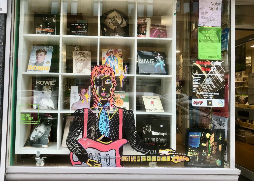 david bowie image oxfam record shop