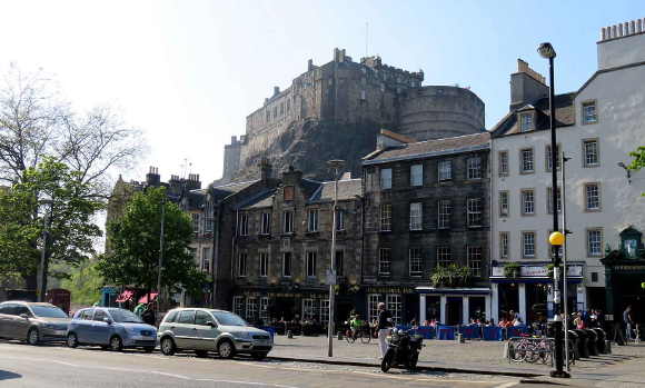 Edinburgh Castle From The Grassmarket