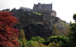 Edinburgh Castle and Volcanic Plug Rock
