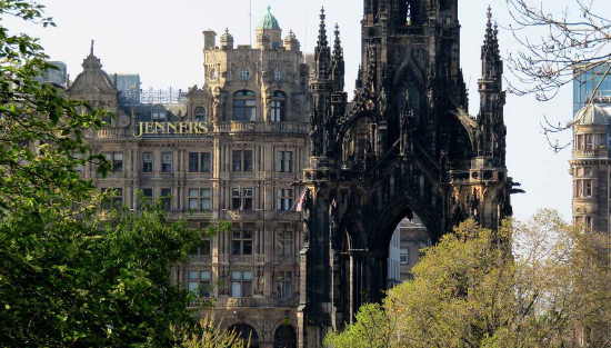 Gothic Edinburgh.Princes Street Architecture