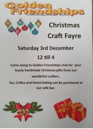 golden friendship christmas craft fayre 3 december
