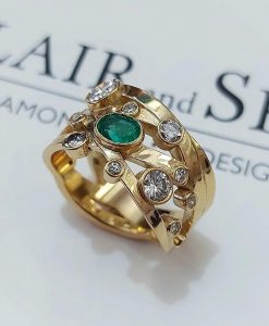 emerald dress ring