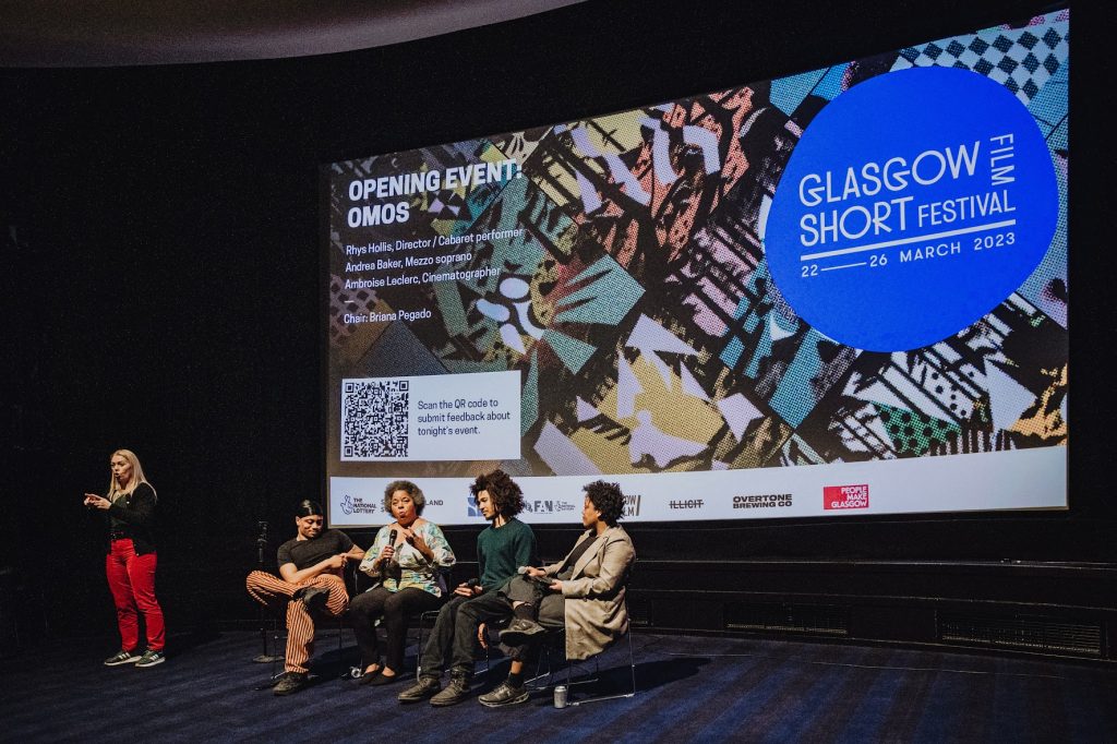GSFF23: Opening Event - OMOSQ&A with director Rhys Hollis, mezzo soprano Andrea Baker and cinematographer Ambroise Leclerc. Post-screening live performance by Rhys and Andrea.Photo by Ingrid Mur