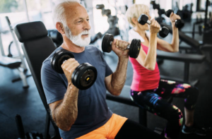 image elderly people exercising