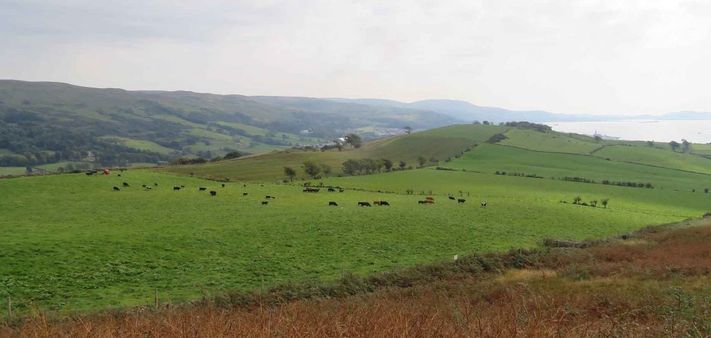 Rural countryside from from Hilltop