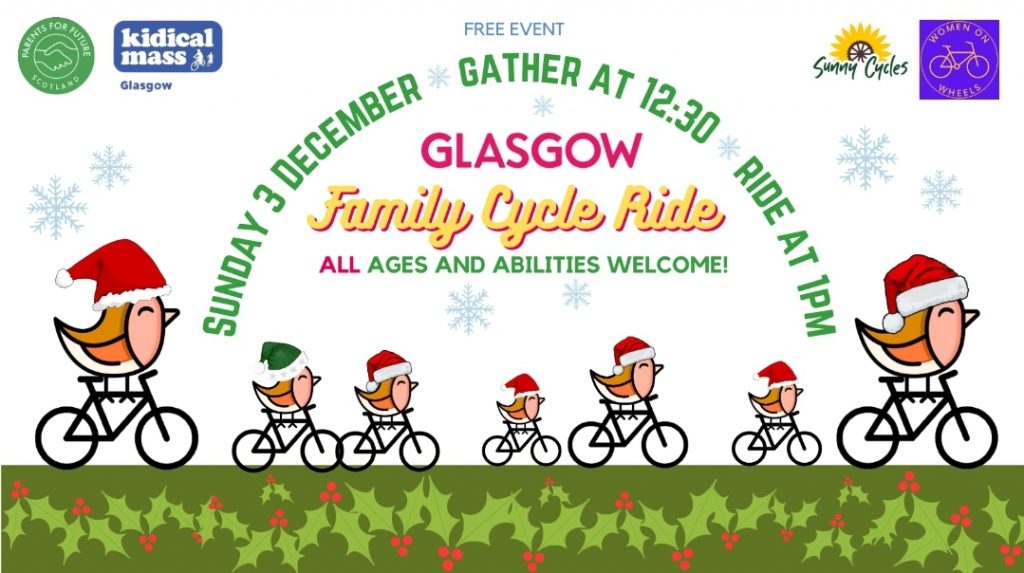 Family cycle ride glasgow green