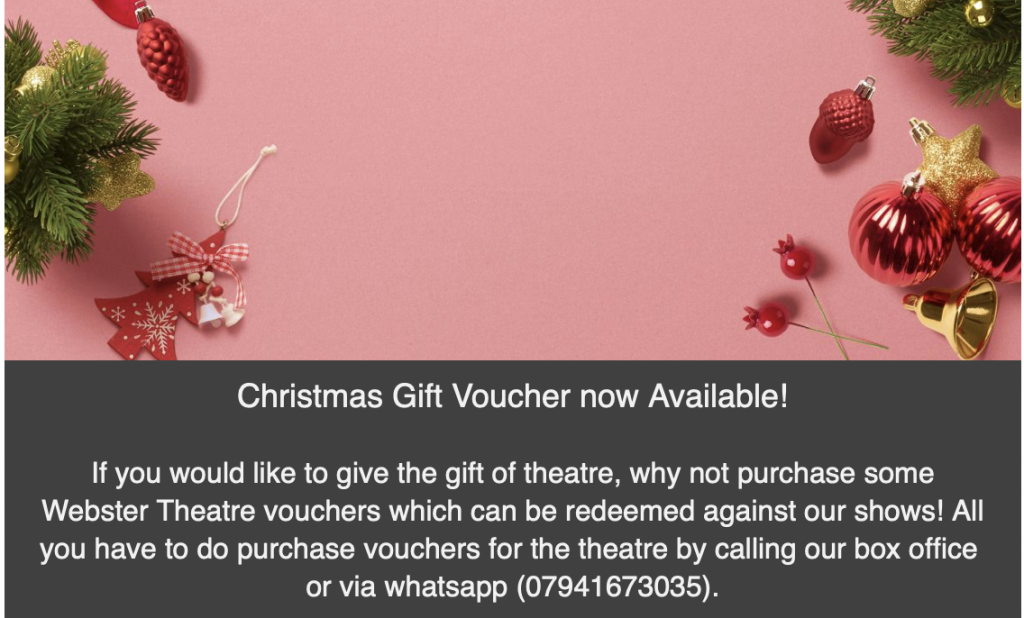theatre vouchers websters