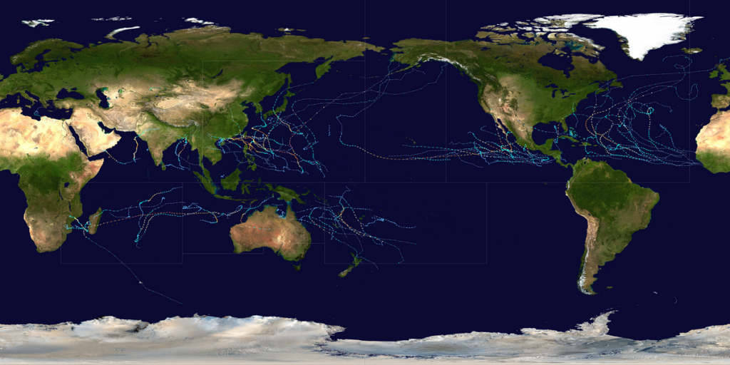 tropical cyclone map