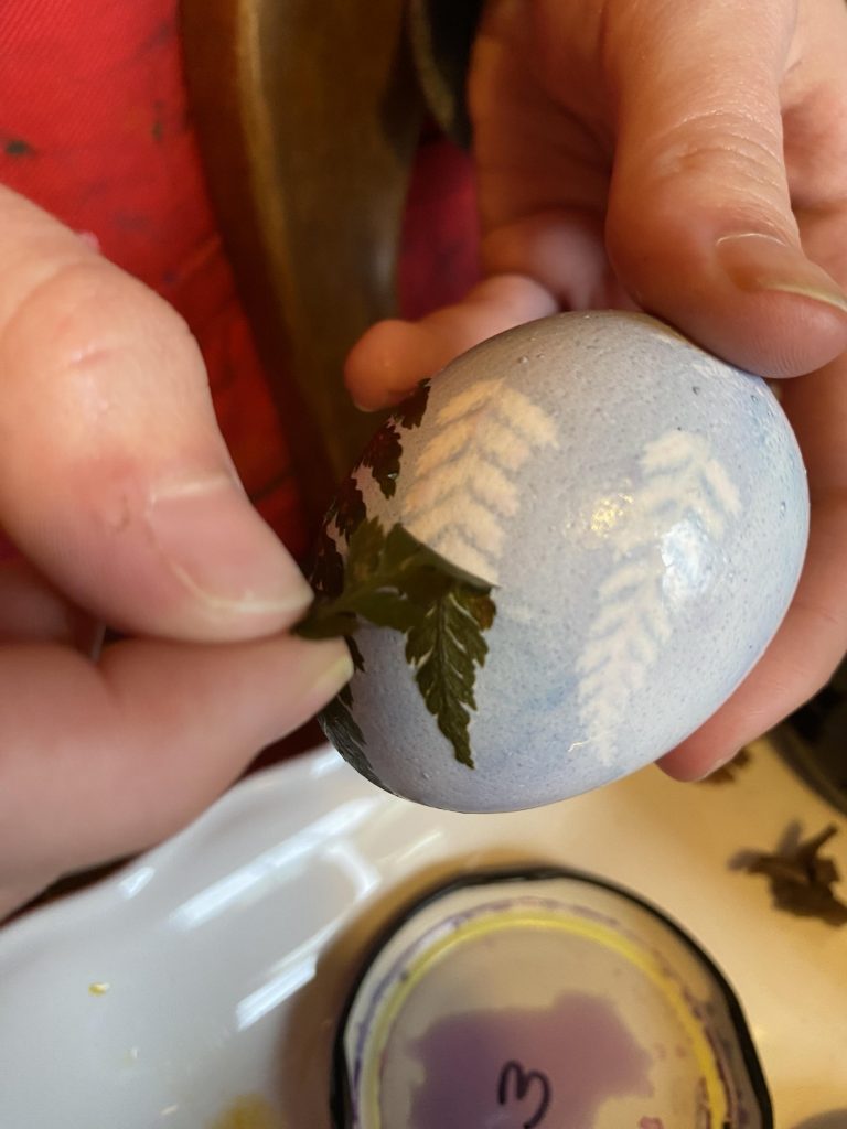decorating eggs