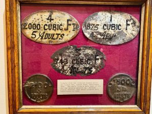 Metal tickets in case