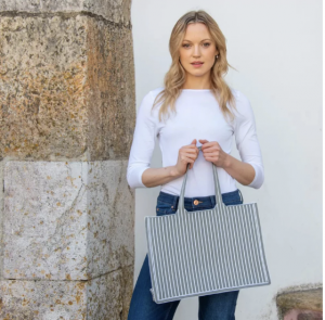 striped summer bag