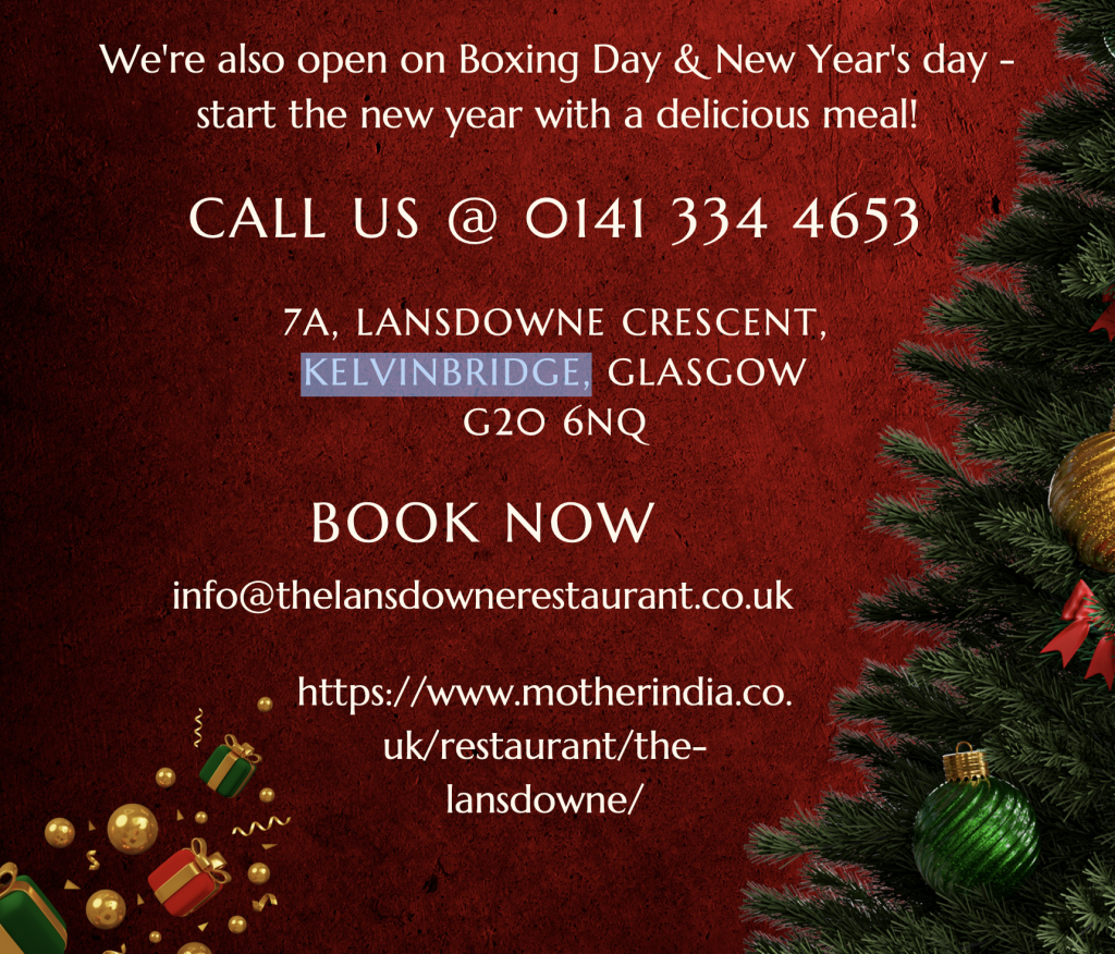 christmas menu lansdowne