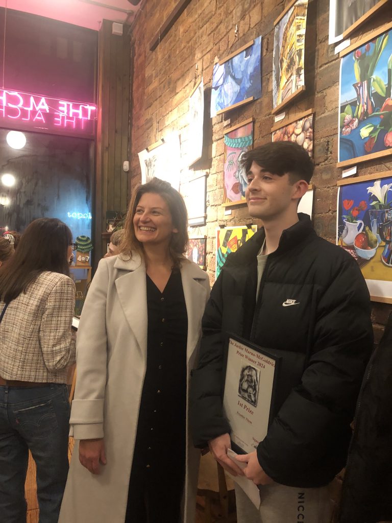 Frankie Thom with his Mum