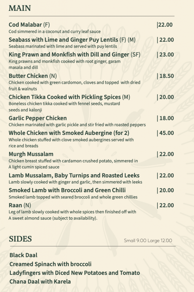 mains christmas menu
