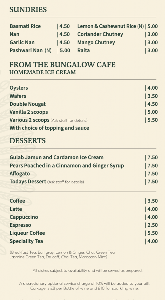 sundries and desserts