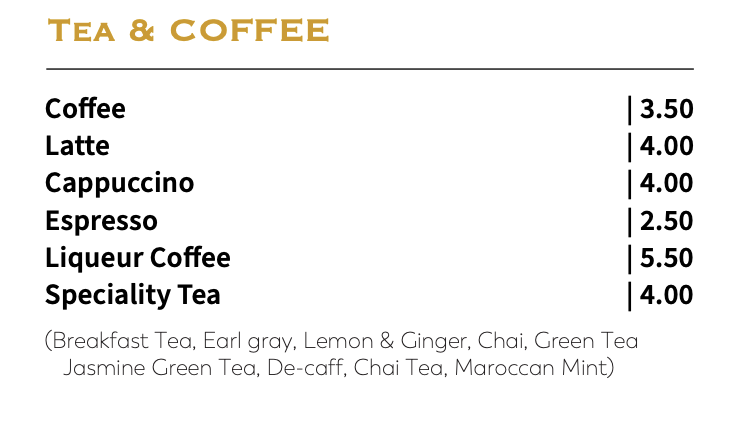 Teas Coffees