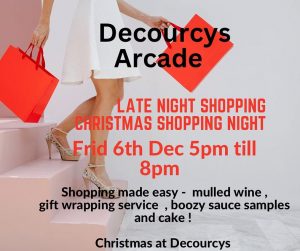 De Courcy's Christmas late night shopping