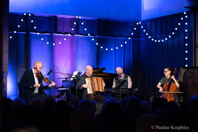 Glasgow Scotland. 21 January 2025. Su a Lee, Korean cellist, gave a concert for her Dialogues album at the Macintosh church, as part of Celtic Connections 2025. Along with Duncan Chisholm, Hamish Napier, Donald Shaw. Photo Pauline Keightley/ Alamy.