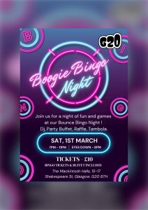 boogie bingo night G20