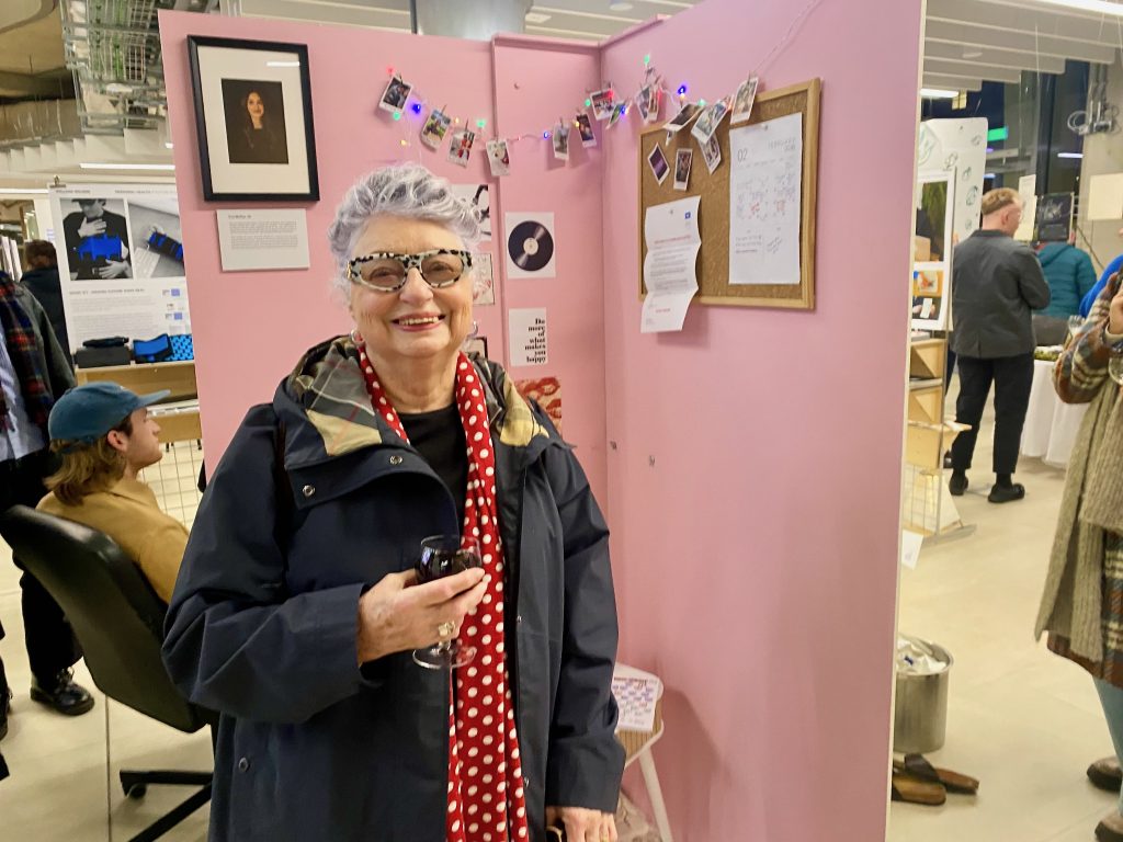 Pat at University or Glasgow ARC Designing Future Experiences.Exhibition