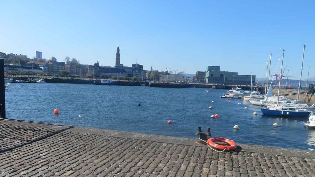 Greenock Docks and Victoria Tower