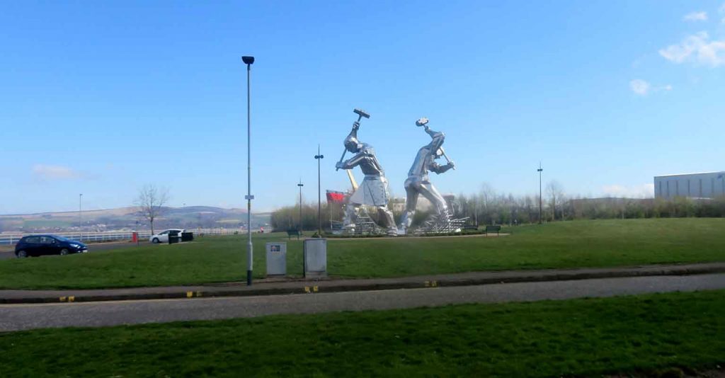 Shipyard Workers Sculpture. Port Glasgow