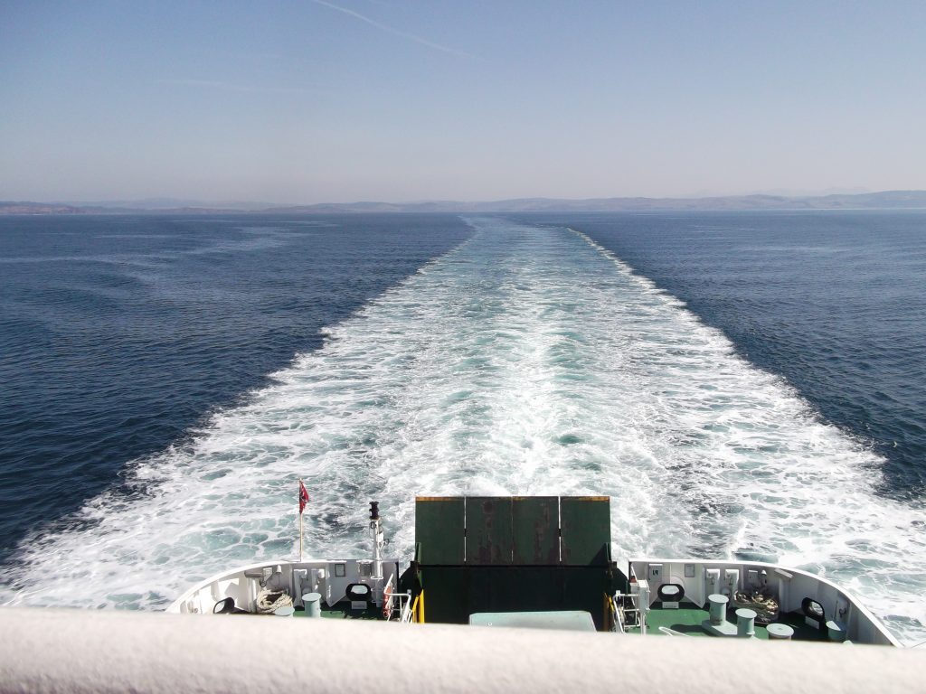 Wake of the ferry