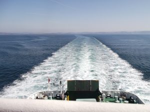 Wake of the ferry