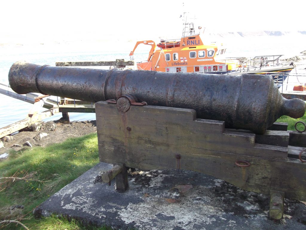 Cannon and lifeboat