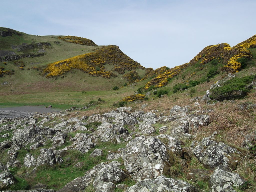 rocks on hills