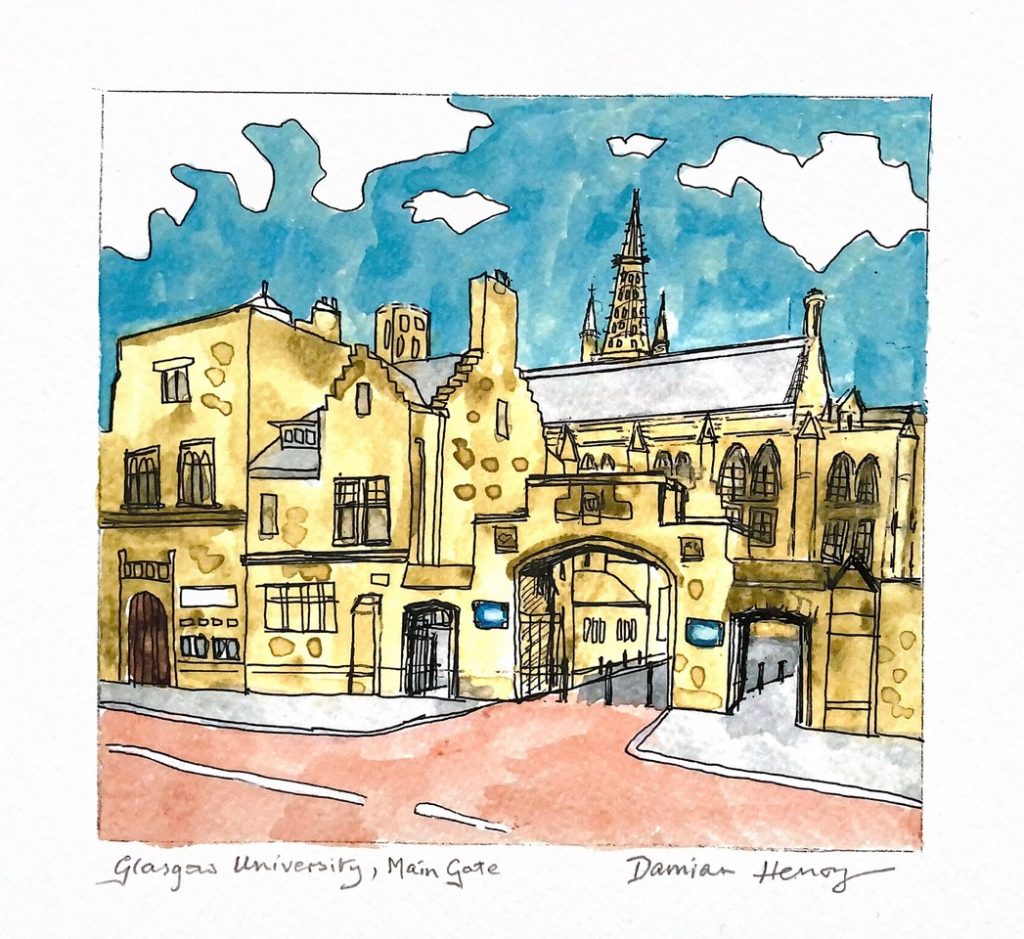 Damian Henry, University of Glasgow Main Gate