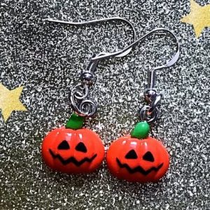 pumpkin earrings janet and john