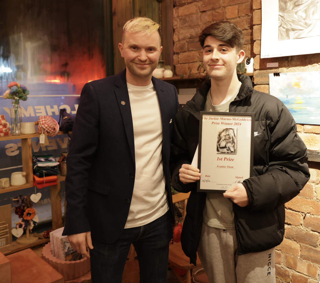 Callum Stewart with Frankie Thom