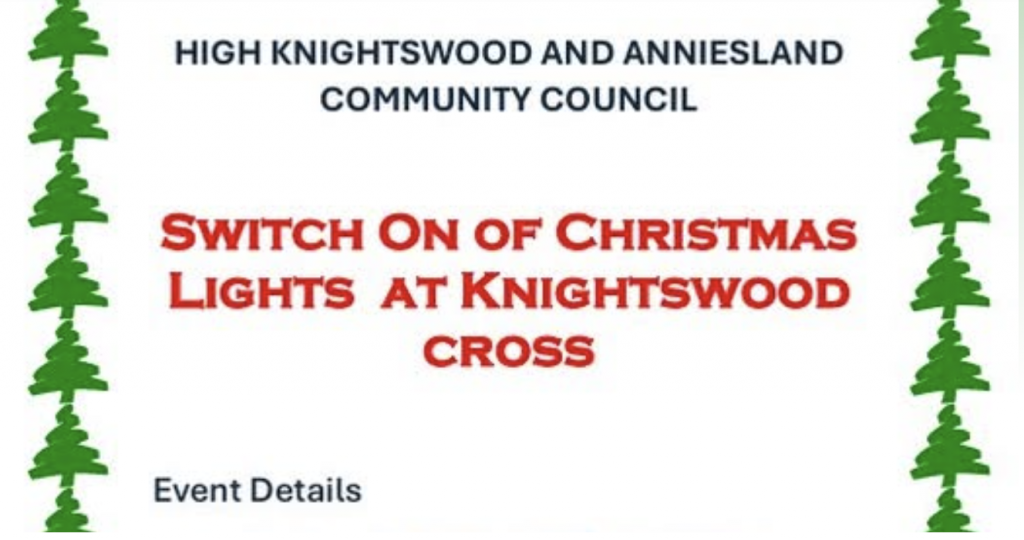 christmas tree lights switch on knightswood