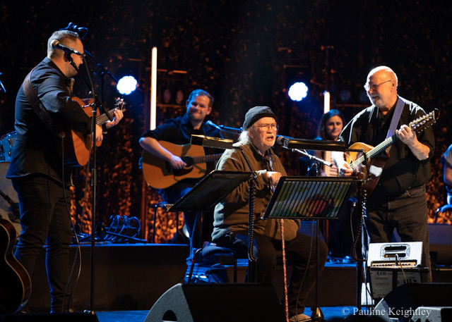 Glasgow Scotland. 16 January 2026. Dick Gaughan, Scottish traditional folk singer and musician, made an appearance at a Tribute night True and Bold, at Glasgow concert hall, at Celtic Connections 2026. He is an icon of Celtic folk muisc of 20th century. Photo Pauline Keightley.