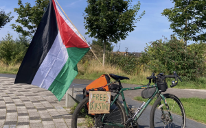 palestinian volunteer bike ride woodlands community